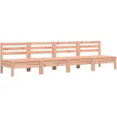 Syfax Gartensofas ohne Armlehnen 4 Stk. Massivholz Douglasie