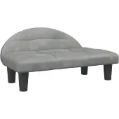 Syfax Hundebett Hellgrau 70x52x30 cm Samt
