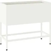 Syfax Hochbeet Gartenpflanzer Weiß 60 x 26 x 48 cm Stahl