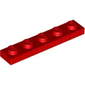 LEGO 1x5 Platte 78329 - 50 Stück Rot