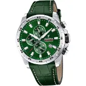 Festina Herren Uhr Elegant Leder Armbanduhr grün D2UF20692/3