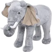 Syfax Plüschtier Elefant Stehend Plüsch Grau XXL