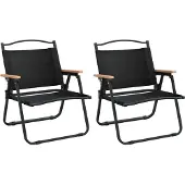 Syfax Campingstühle 2 Stk. Schwarz 54x43x59 cm Oxford-Gewebe