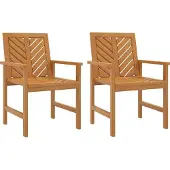 Syfax Garten-Essstühle 2 Stk. Massivholz Akazie