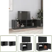 The Living Store TV-Schränke 2 Stk. Schwarz 67x39x44 cm Stahl