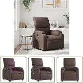 The Living Store Massagesessel Braun Kunstleder