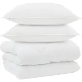 Syfax Winterbettdecke mit Kissen 3 Stk. Weiß Mikrofaser