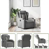 The Living Store Relaxsessel Dunkelgrau Stoff