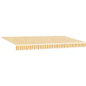 Syfax Manuelle Markise 4 x 2 m Gelb und Weiß gestreift 100% Polyester