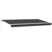 Syfax Ausziehbare Markise Anthrazit 400 x 200 cm Stoff