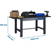 Simon Rack Werkbank SIMONWORK BT6 BOX anthrazit 1 Schublade 180,0 x 73,0 x 83,0 cm