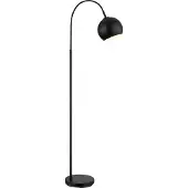 Globo Stehleuchte Metall schwarz matt, Metall schwarz matt, Kabel PVC schwarz, Fußtrittschalter im Kabel, beweglich, LxBxH: 580x200x1500mm, Kabellänge 1800mm, exkl. 1x E27 60W 230V
