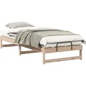 Syfax Bettrahmen Braun 80 x 220 cm Massives Kiefernholz