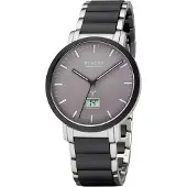 Regent Metall Herren Uhr FR-253 Armband-Uhr schwarz silber Funkuhr D2URFR253