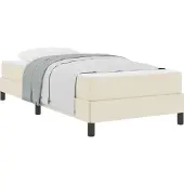 Syfax Bettrahmen mit Matratze Creme 80 x 200 cm Stoff
