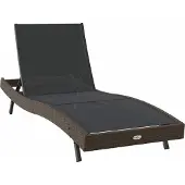 Syfax Sonnenliege 197 x 70 x 82 cm Poly-Rattan
