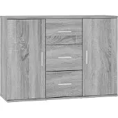 Syfax Sideboard Grau Sonoma 91x29,5x65 cm Holzwerkstoff