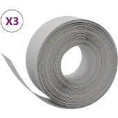 Syfax Rasenkanten 3 Stk. Grau 10 m 20 cm Polyethylen