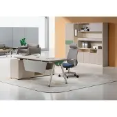 AEA Stilvoller Ecktisch Designer Arbeitszimmer Luxus Möbel Edle Bürotische