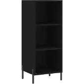 Syfax Sideboard Schwarz 34,5x32,5x90 cm Holzwerkstoff