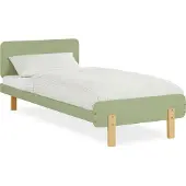 Homestyle4u Holzbett 90x200 Kinder mit Lattenrost Kinderbett Grün Junge Jugendbett Kiefer Massivholz