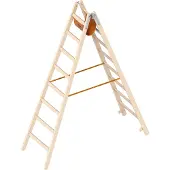 Layher 1053 Holzstehleiter nach Ö-Norm Z1501 2x8 Sprossen
