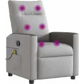 Syfax Massagesessel Wolkengrau Stoff