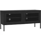 Syfax TV-Schrank Schwarz 105x35x50 cm Stahl