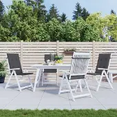 Syfax Gartenstuhlauflagen für Hochlehner 4 Stk. Anthrazit 120x50x3 cm