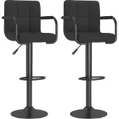 Syfax Barhocker 2 Stk. Schwarz Stoff