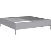 Syfax Hochbeet 100x100x26 cm Verzinkter Stahl