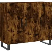 Syfax Sideboard Räuchereiche 90x34x80 cm Holzwerkstoff