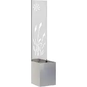 Syfax Garten Sichtschutz-Leinwand Silber 32 x 32 x 150 cm Edelstahl