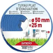 Spido Flacher Entwässerungsschlauch , 25 m Länge, Ø 50 mm, 4 bar Druckbeständigkeit