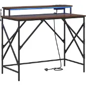 Syfax Schreibtisch Braun Eichen-Optik 100 x 50 x 86,5 cm