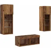 Syfax TV-Wandregale 4 stk. Artisan-Eiche Holzwerkstoff