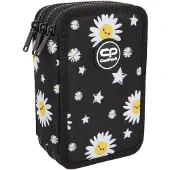 CoolPack Jumper 3 Dreifach-Federmäppchen mit Zubehör Daisy Black