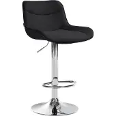 CLP Barhocker Vonore Stoff chrom - grau