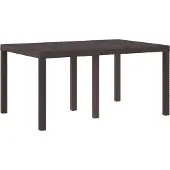 Syfax Gartentisch Braun 150 x 100 x 73 cm Poly-Rattan