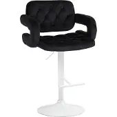 CLP Barhocker Dublin Samt weiß - creme
