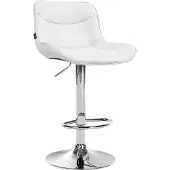 CLP Barhocker Vonore Kunstleder, Farbe:creme, Gestell Farbe:weiß