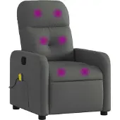 Syfax Massagesessel Dunkelgrau Stoff