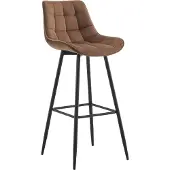 CLP Barhocker Dartford, Farbe:grau, Grundmaterial:Samt