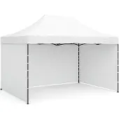 AGA Verkaufsstand 300x450 cm Weiß mit Scherenkonstruktion, höhenverstellbar