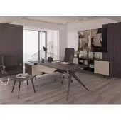AEA Büro Set Luxus Möbel Eckschreibtisch Couchtisch Sideboard Set 3tlg Modern