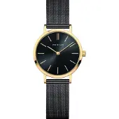 Bering Damenarmbanduhr 14129-132, schwarz, klassisch, schmuckvoll.
