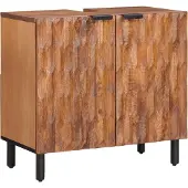 Syfax Waschbeckenschrank Braun 62 x 33 x 58 cm Massivholz Mango