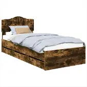 Syfax Bettrahmen Räuchereiche 75 x 190 cm Ingenieurs Holz