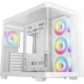 DeepCool CG530U 4F, Tower, PC, Weiß, ATX, ITX, micro ATX, Acrylnitril-Butadien-Styrol (ABS), SPCC, Gehärtetes Glas, 16 cm