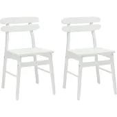 Syfax Esszimmerstuhl 2 pcs Weiß Massives Gummiholz